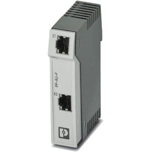 Perle PP-RJ-RJ-F 2 Port(s) Network Patch Panel - Grey - 2 x RJ-45 - DIN Rail Mountable