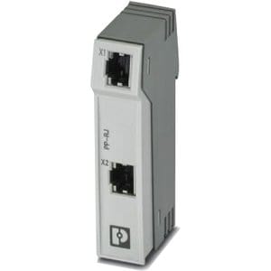 Perle PP-RJ-RJ 2 Port(s) Network Patch Panel - Grey - 2 x RJ-45 - DIN Rail Mountable