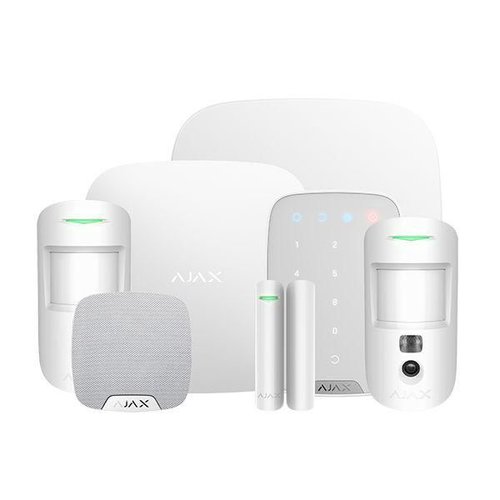 Ajax Systems Kit 3 Cam Plus DD Keypad-Hub 2 Plus Motion Cam x2 Door Protect Keypad DDS HS WIFI PD WHITE