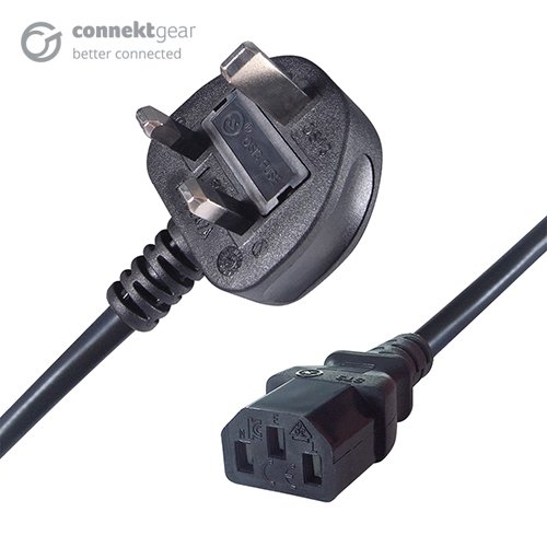 Group Gear Standard Power Cord - 10 m - United Kingdom - For Monitor, Computer - BS 1363 / IEC 60320 C13 - 230 V AC / 13 A