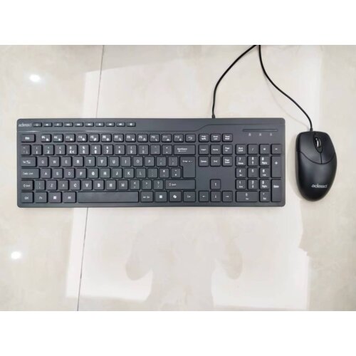 Adesso AKB-134CB Keyboard & Mouse - English (US) - USB Type A Membrane Cable Keyboard - USB Type A Cable Mouse - Optical -
