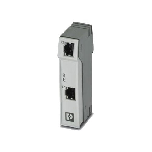 Perle PP-RJ-RJ 2 Port(s) Network Patch Panel - Grey - 2 x RJ-45 - DIN Rail Mountable