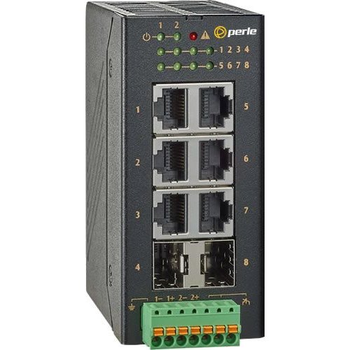 Perle IDS-106GE-2SFP 8 Ports Ethernet Switch - Gigabit Ethernet - 10/100/1000Base-T, 100/1000Base-X - 2 Layer Supported - 