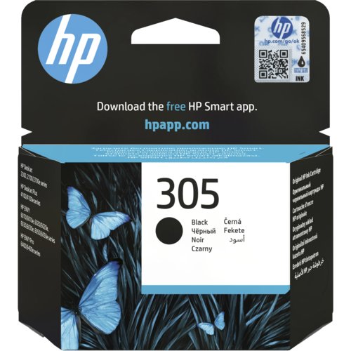 HP 305 Original Standard Yield Inkjet Ink Cartridge - Pigment Black - 1 Pack - 120 Pages