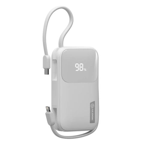 Alogic Tandem Power Bank - White - For Smartphone, Smartwatch, Tablet PC, Earbud, USB Type A Device, USB Type C Device, Li